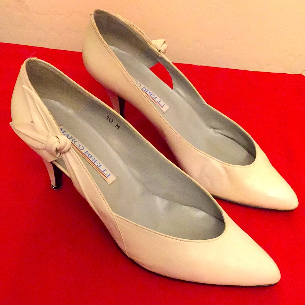 🆕 Vintage Marco Brelli Side Bow Heels